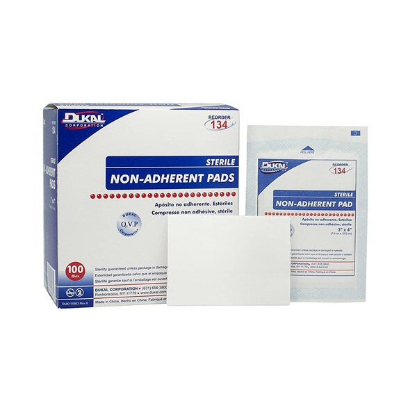 Dukal NonAdherent Sterile Bandage 3 X 4 Won't Stick To Wound By